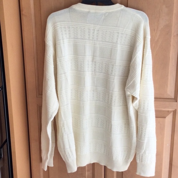 Giorgiolini made in Italy Knit Pullover size XXL cream  long sleeve NWOT.   #369 - Picture 2 of 6
